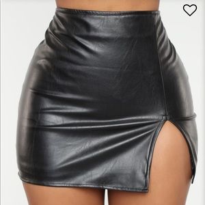 Leather skirt!